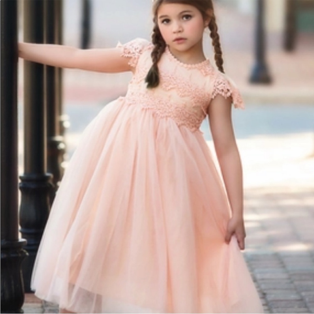 Orange and Pink Embellished Tiered Sundress for Wedding Guest
